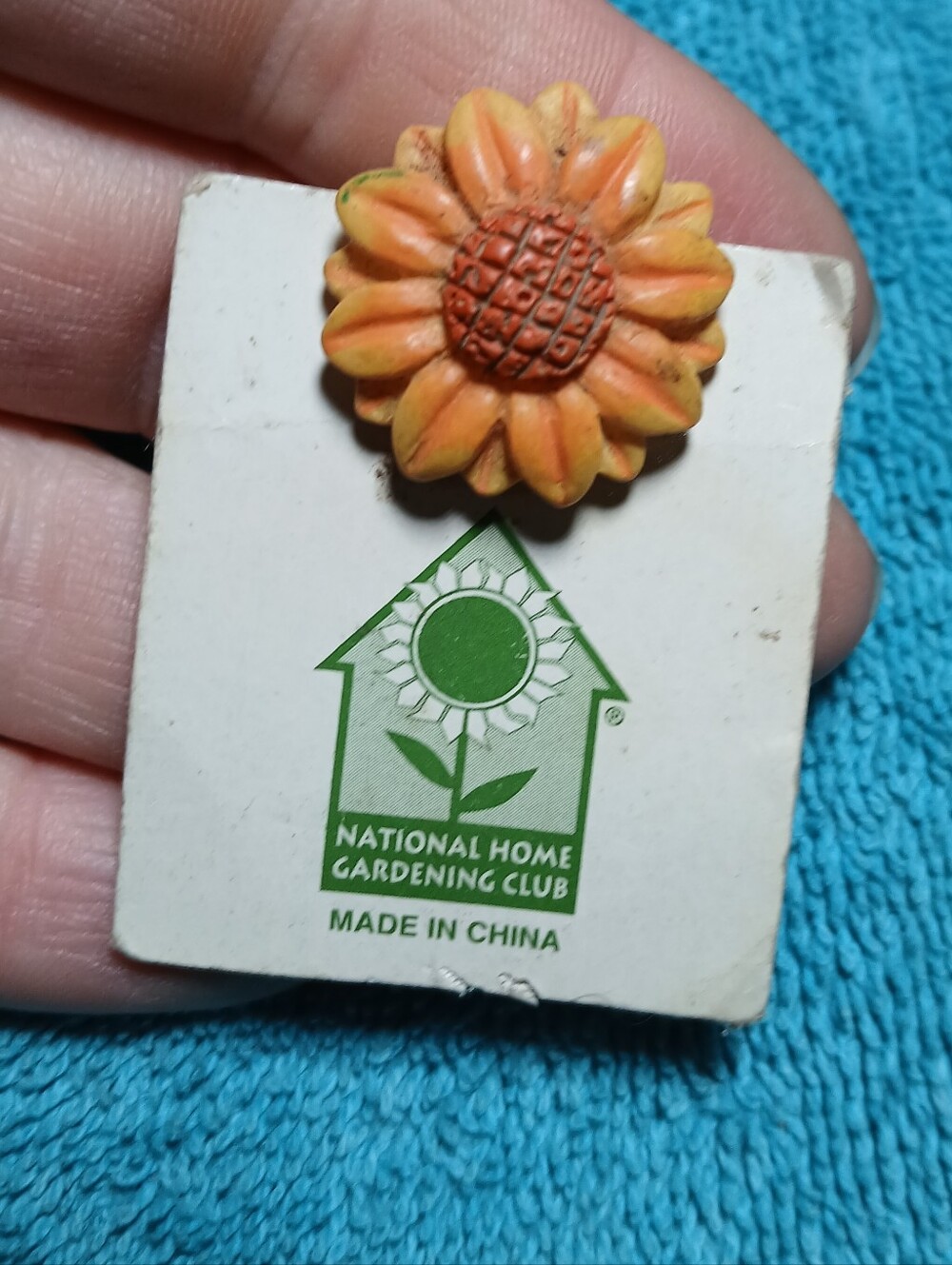 Orange Sunflower Brooch